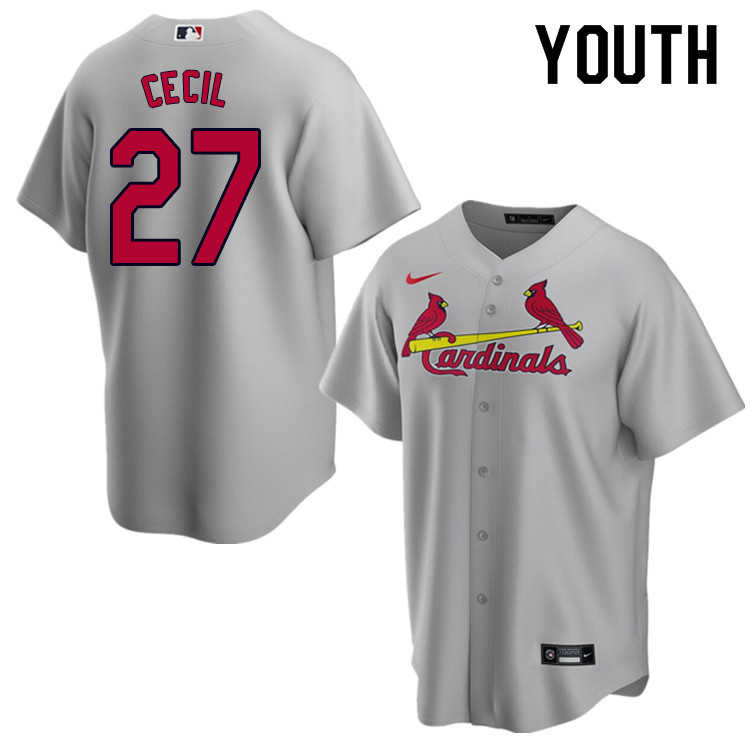 Nike Youth #27 Brett Cecil St.Louis Cardinals Baseball Jerseys Sale-Gray